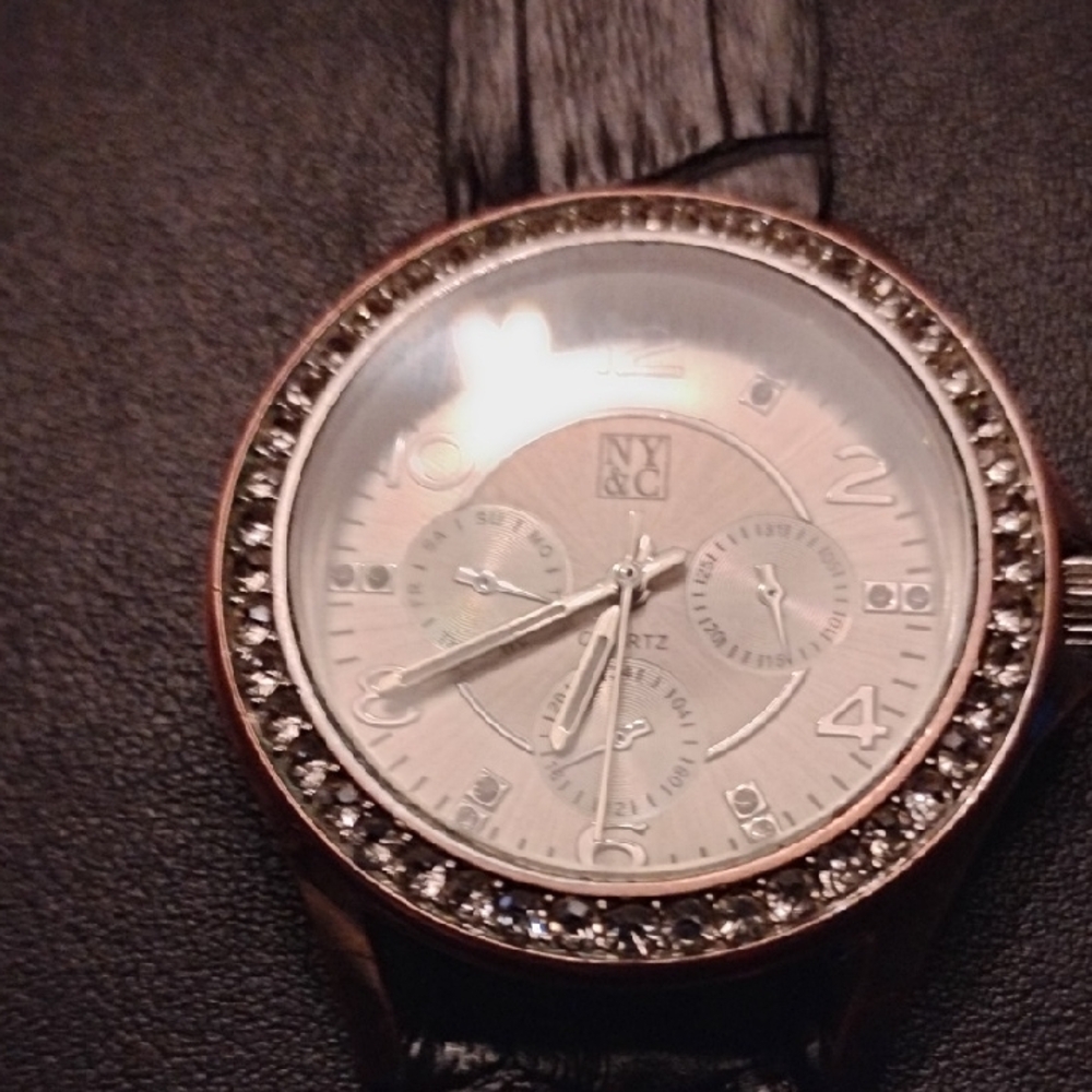 New York & Company Silver and Black Women's Watch